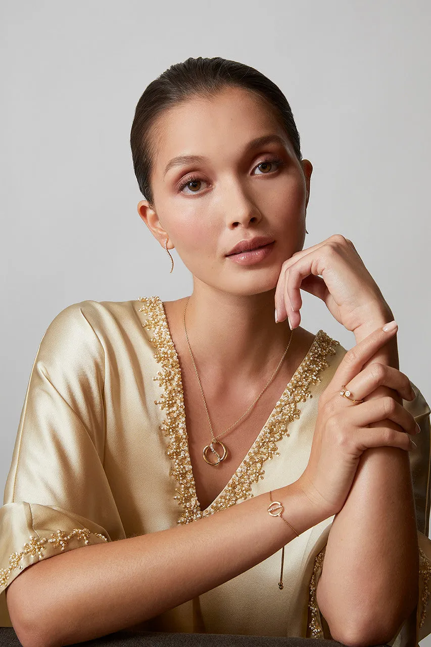 Shangri-La Yin-Yang 14K Gold and Diamond Bolo Bracelet sold by Natori product image thumbnail 5