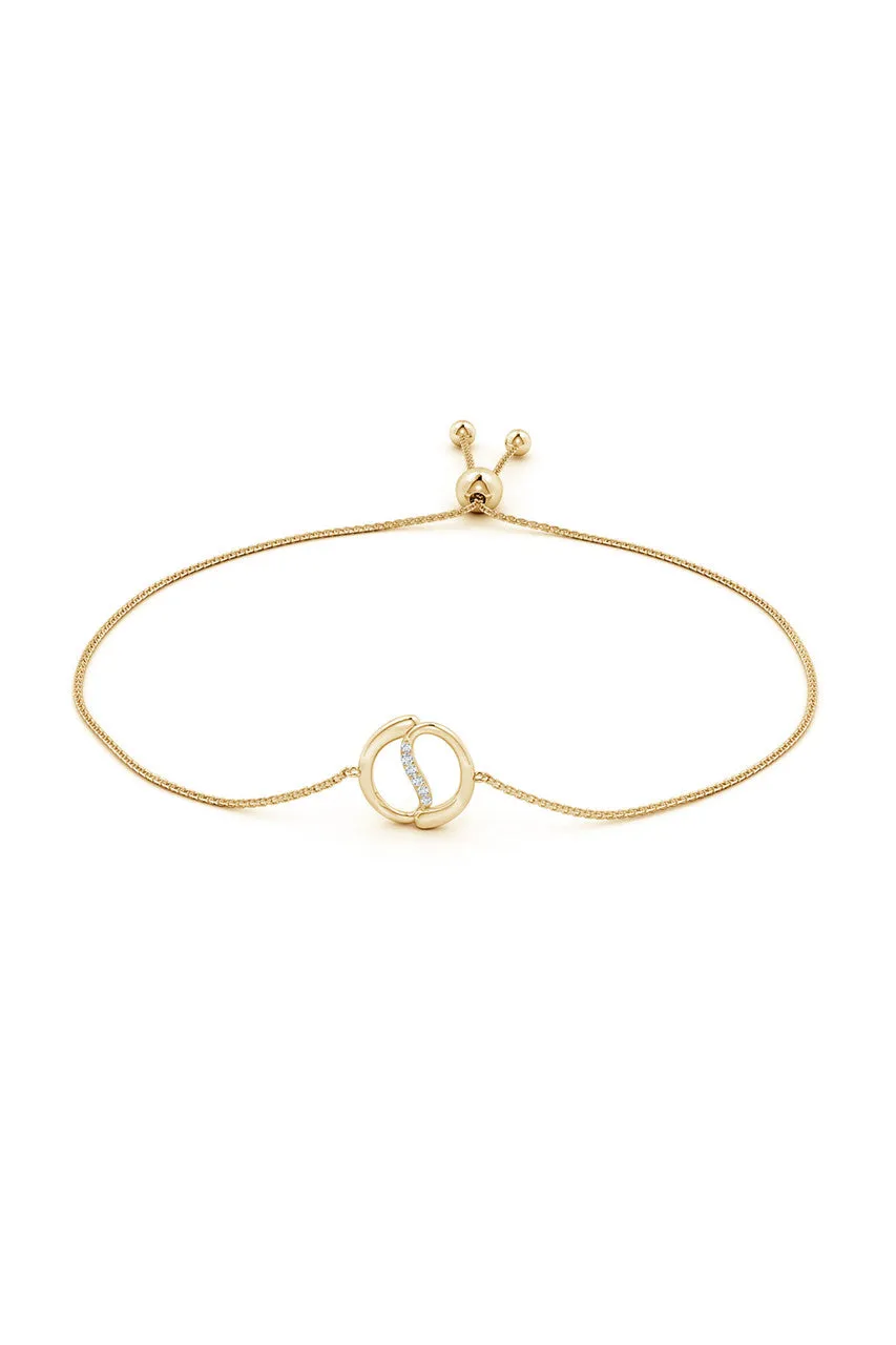 Shangri-La Yin-Yang 14K Gold and Diamond Bolo Bracelet sold by Natori product image thumbnail 2