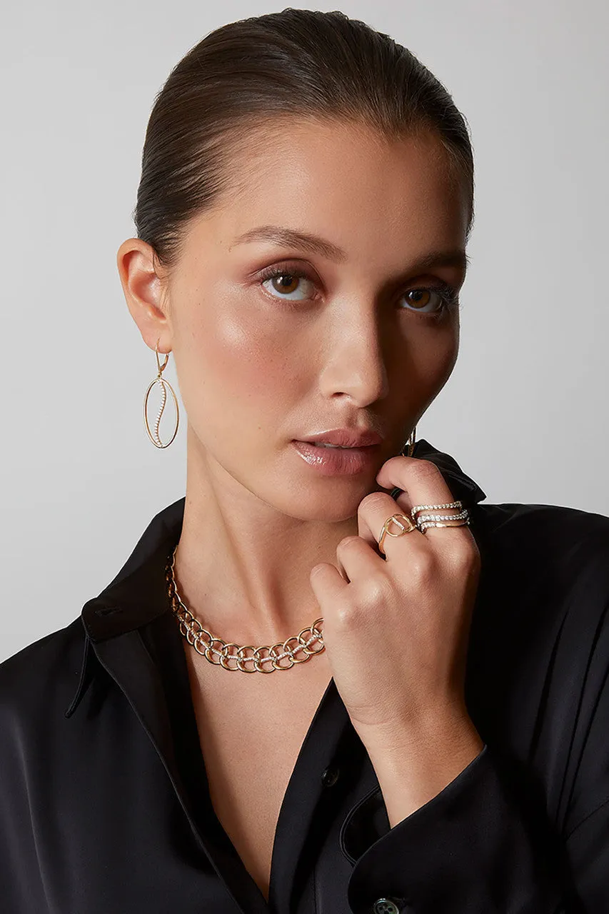 Shangri-La Yin-Yang 14K Gold and Diamond Chain Link Necklace sold by Natori product image thumbnail 4