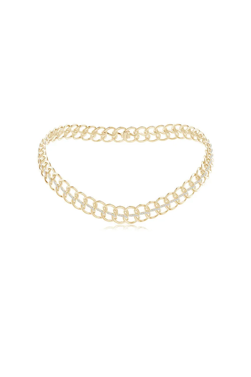 Shangri-La Yin-Yang 14K Gold and Diamond Chain Link Necklace sold by Natori product image thumbnail 2