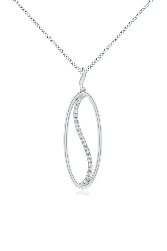 Shangri-La Elliptical Yin-Yang 14K Gold and Diamond Pendant Necklace sold by Natori