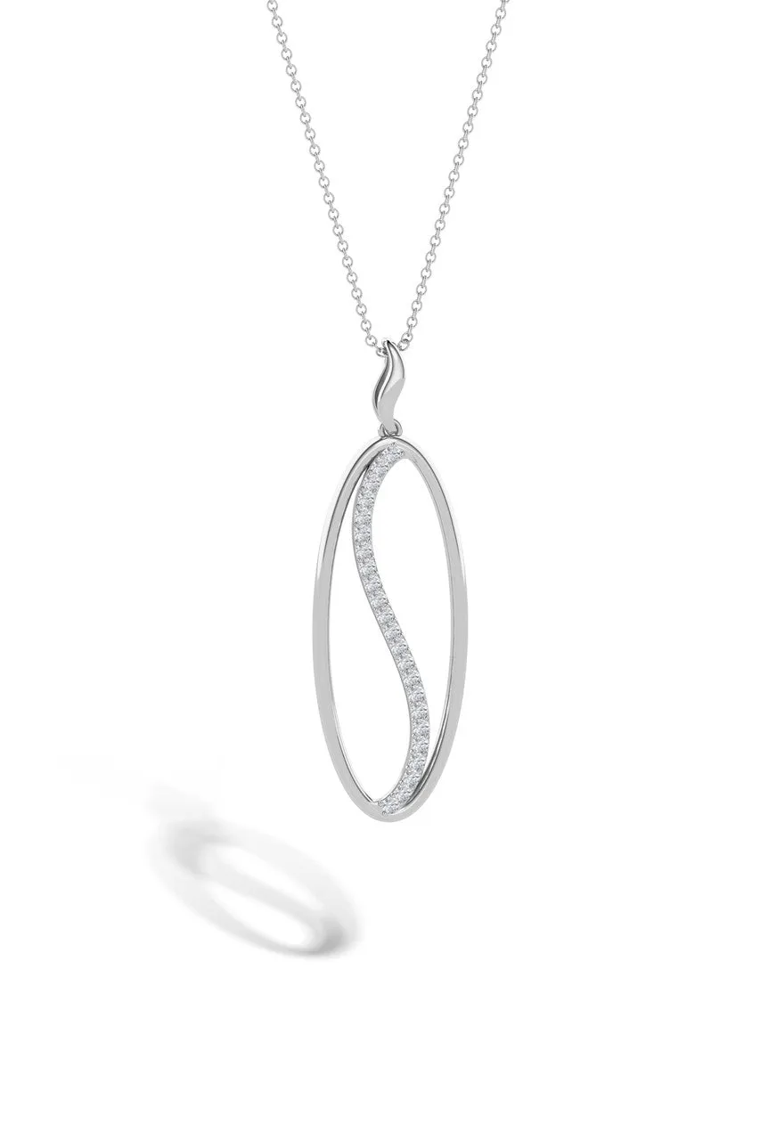 Shangri-La Elliptical Yin-Yang 14K Gold and Diamond Pendant Necklace sold by Natori product image thumbnail 4