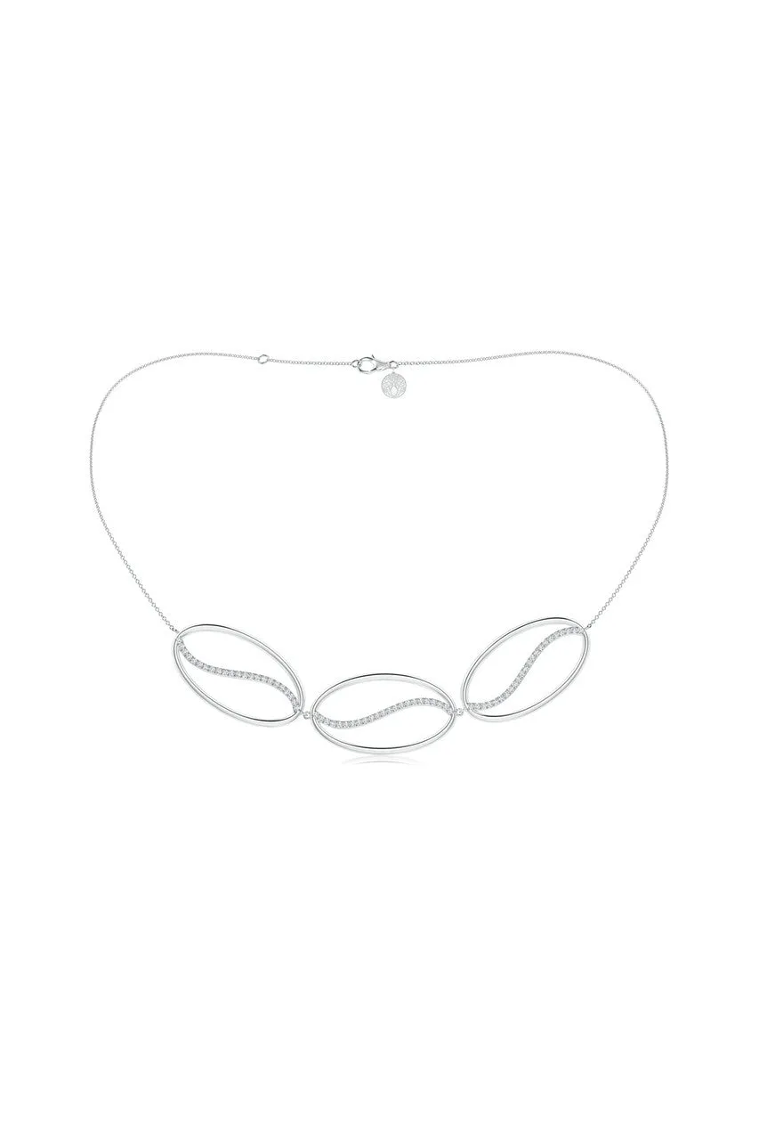 Shangri-La Elliptical Yin-Yang 14K Gold and Diamond Trio Necklace sold by Natori product image thumbnail 2