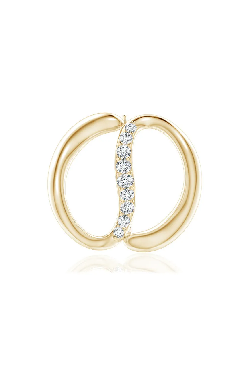 Shangri-La Yin-Yang 14K Gold and Diamond Brooch sold by Natori product image thumbnail 2