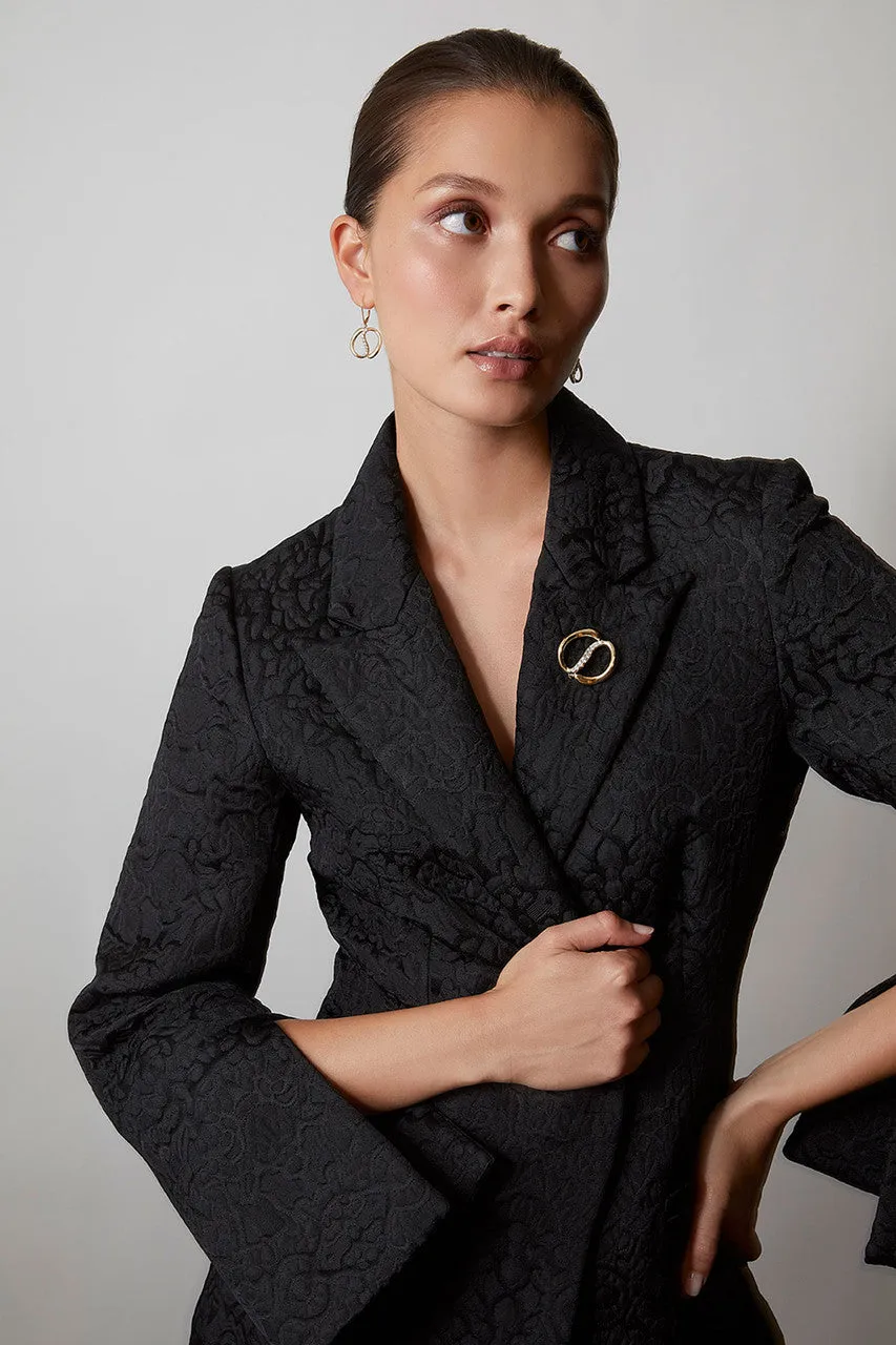 Shangri-La Yin-Yang 14K Gold and Diamond Brooch sold by Natori