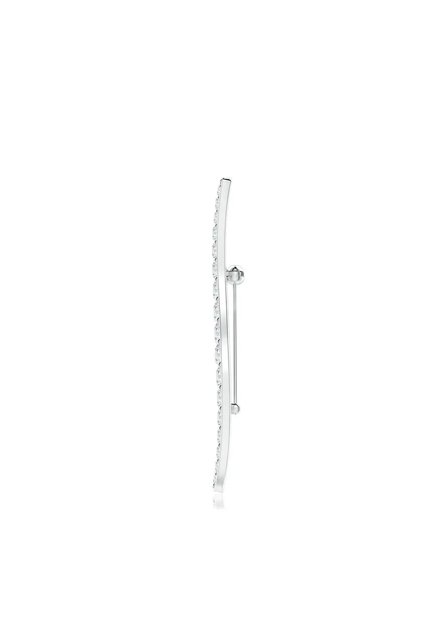 Shangri-La Brushstroke 14k Gold and Diamond Brooch sold by Natori product image thumbnail 3