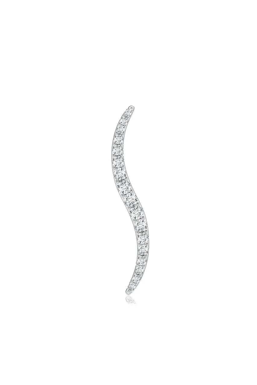 Shangri-La Brushstroke 14k Gold and Diamond Brooch sold by Natori product image thumbnail 2