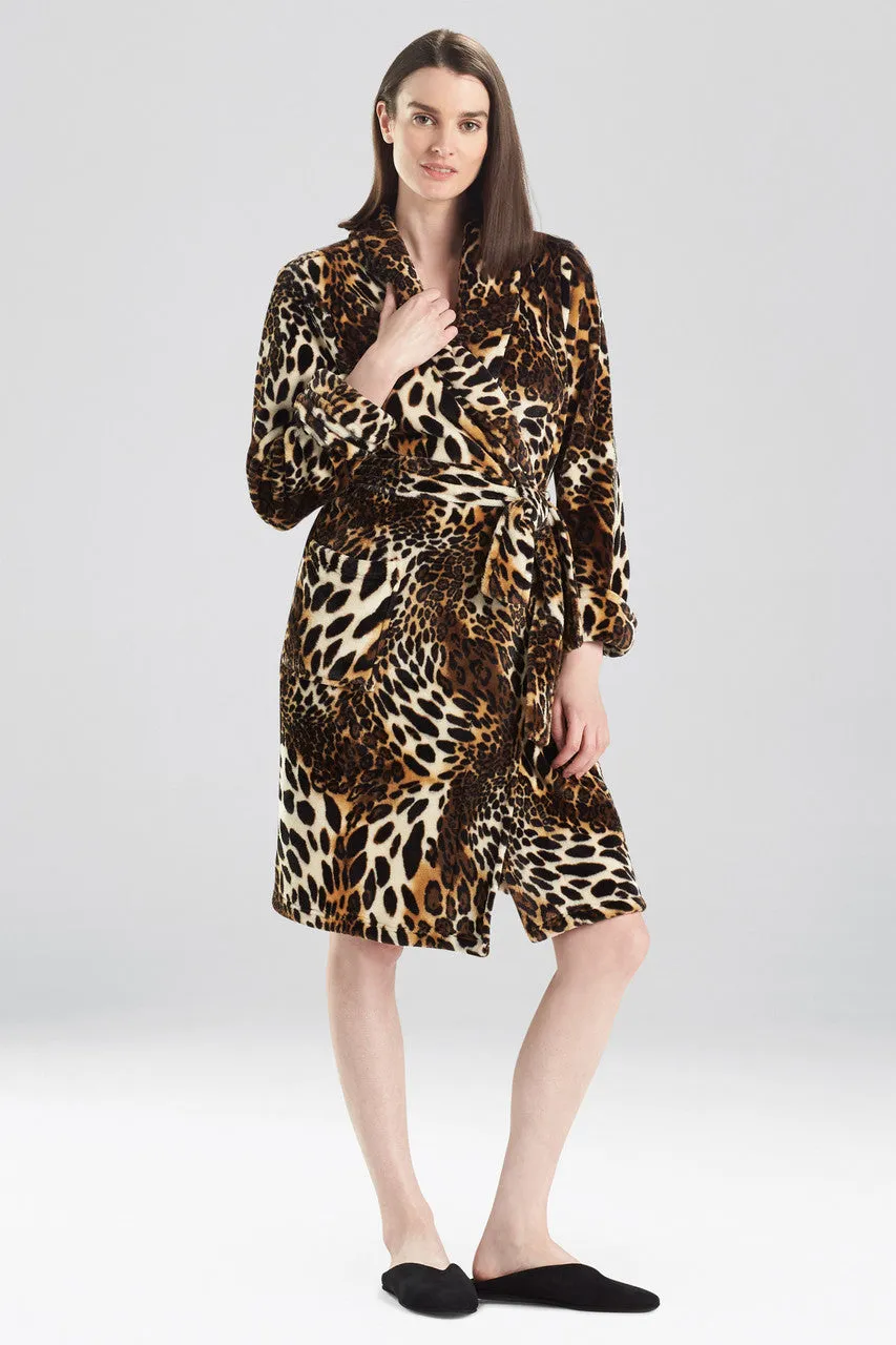 Plush Leopard Cozy Robe sold by Natori