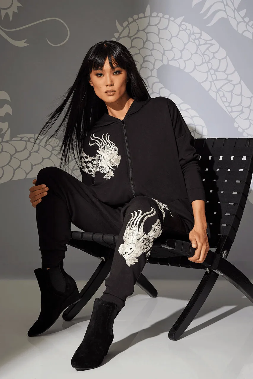 Cocoon Dragon Embroidered Jogger Pants sold by Natori product image thumbnail 3