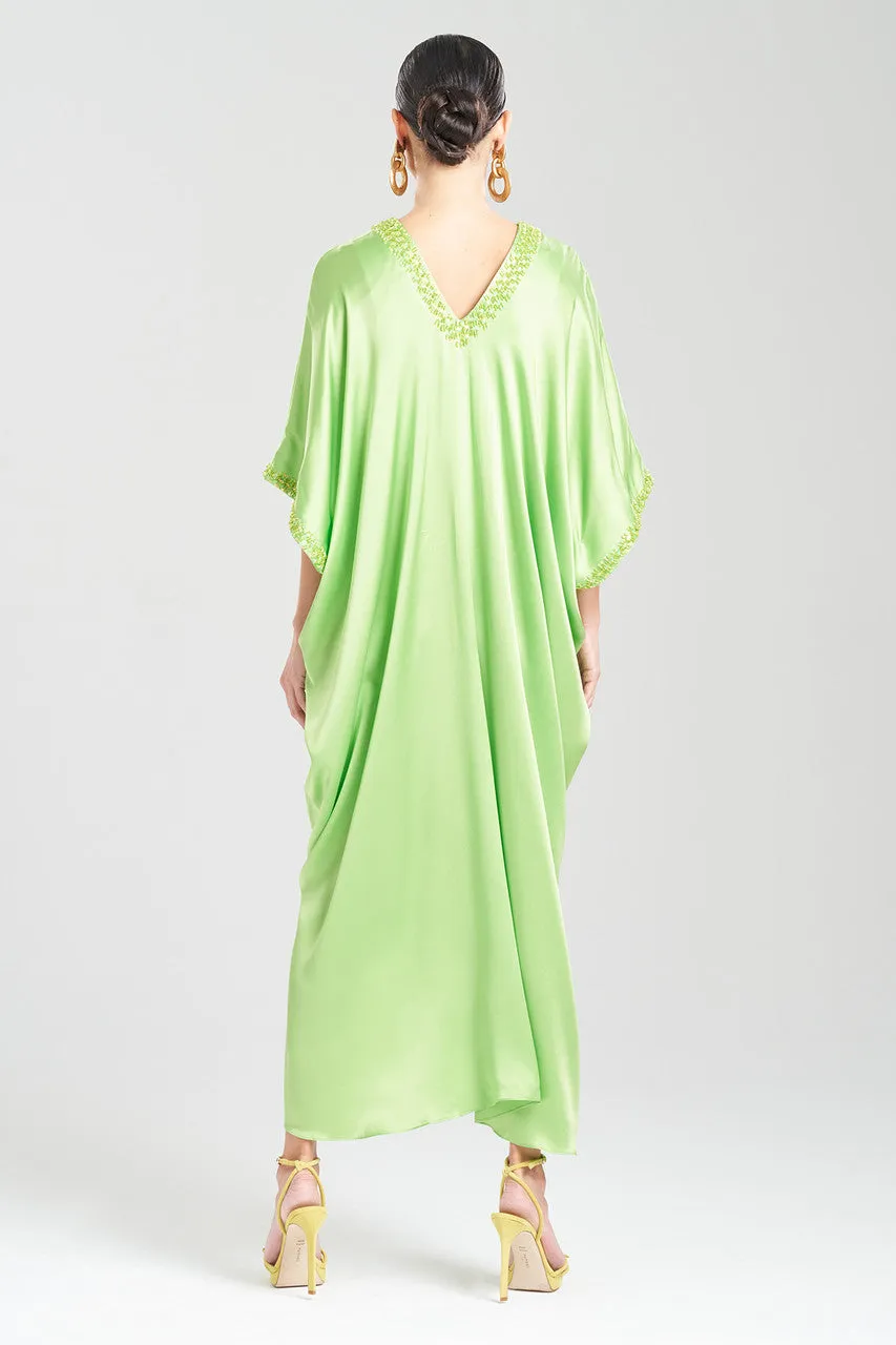 Key Essentials Embellished Cocoon Silk Caftan sold by Natori product image thumbnail 2