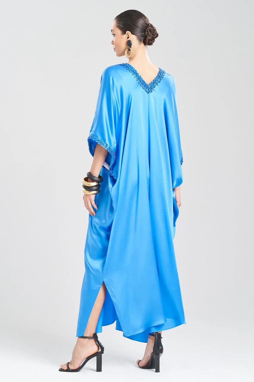 Key Essentials Embellished Cocoon Silk Caftan sold by Natori product image thumbnail 2