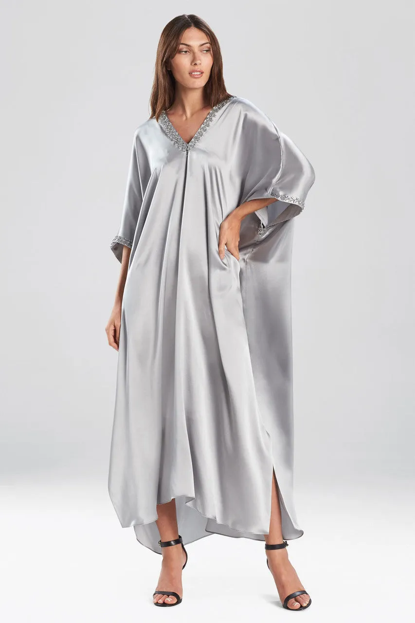 Key Essentials Embellished Cocoon Silk Caftan sold by Natori product image thumbnail 2