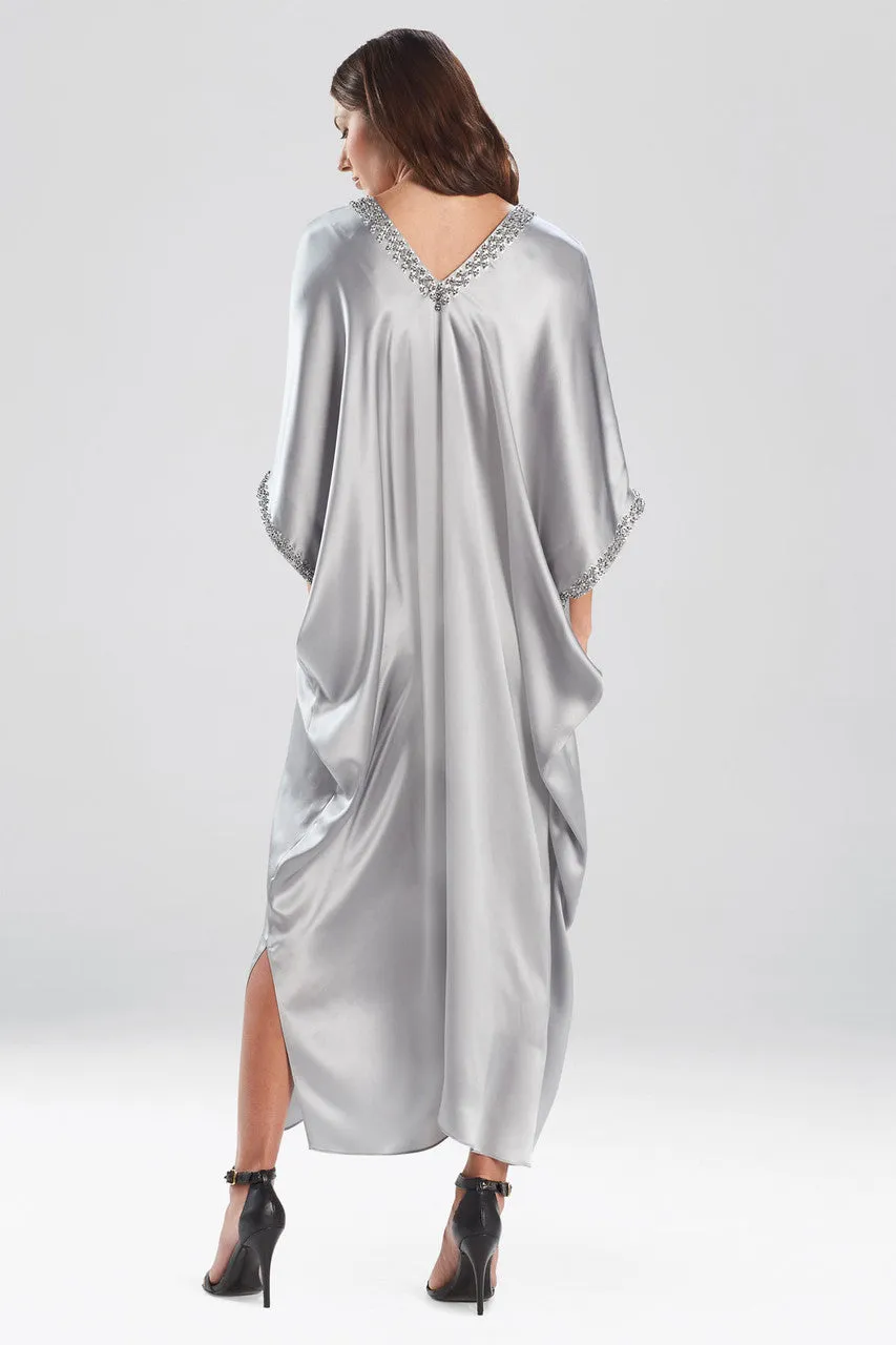 Key Essentials Embellished Cocoon Silk Caftan sold by Natori product image thumbnail 3