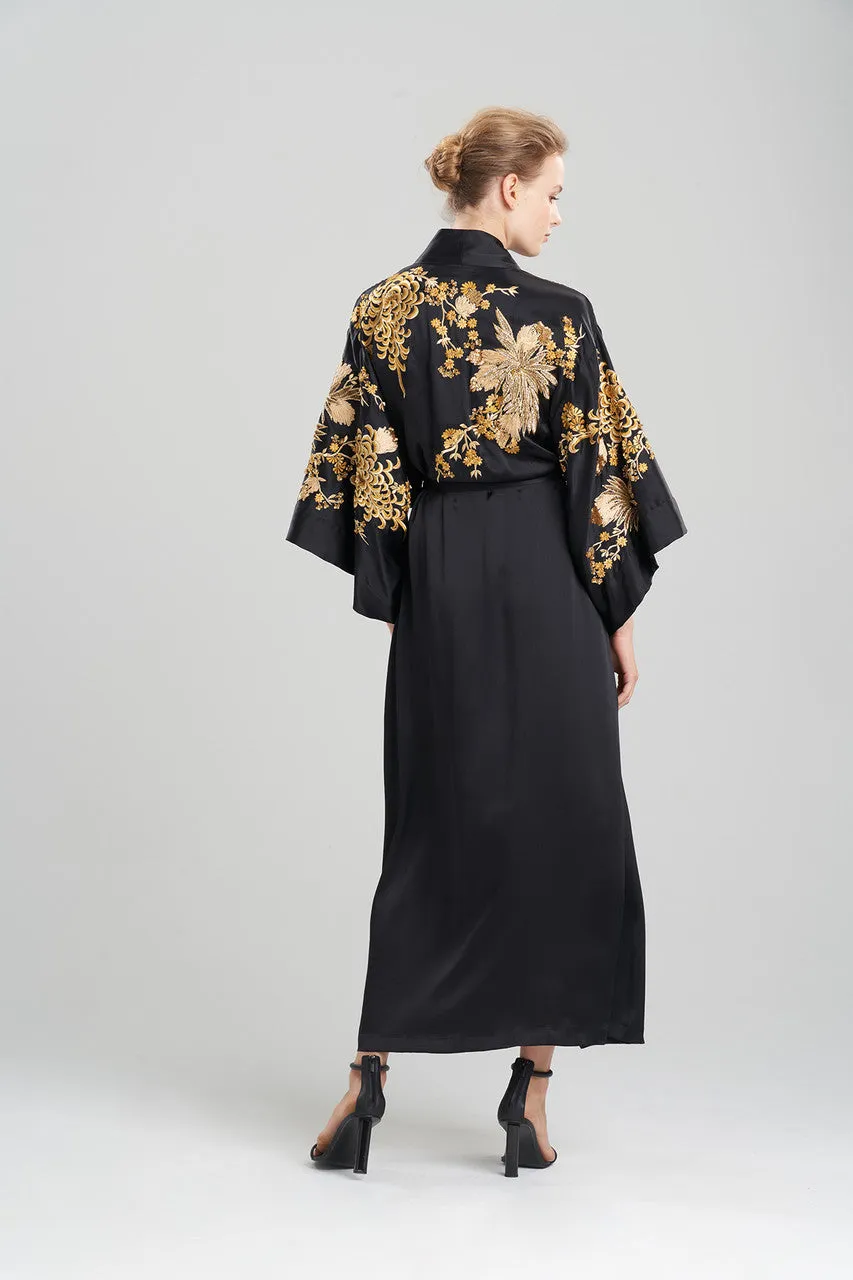 Couture Floral Embroidery Silk Robe sold by Natori product image thumbnail 3