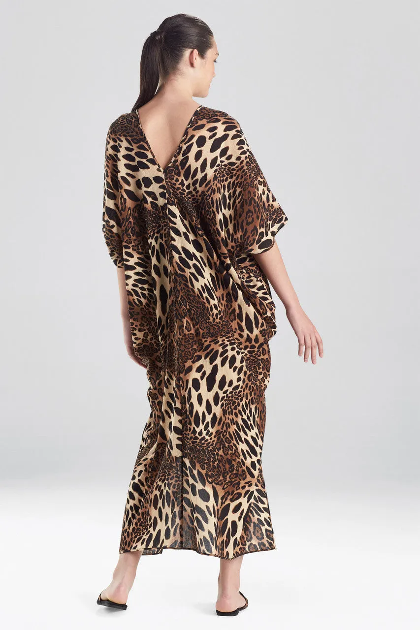 Luxe Leopard Cotton Gauze Caftan Cover-Up sold by Natori product image thumbnail 2