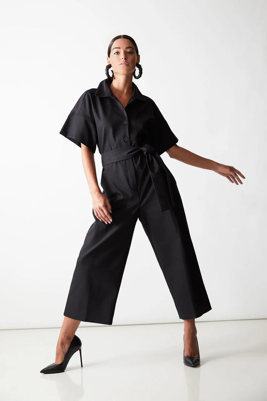 Stretch Cotton Blend Crop Jumpsuit sold by Natori product image thumbnail 3