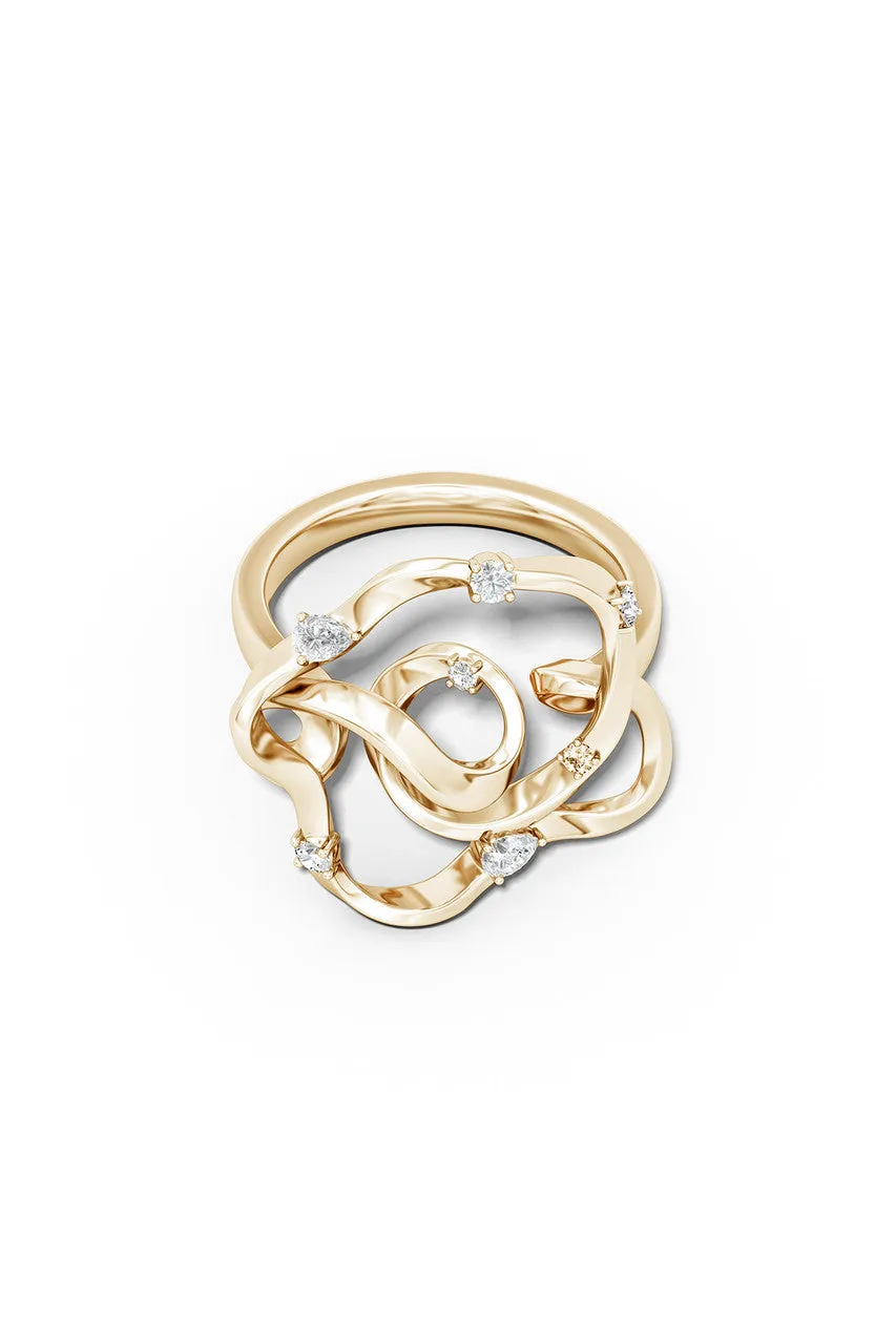 Sakura 14k Scattered Diamond Ring sold by Natori product image thumbnail 5