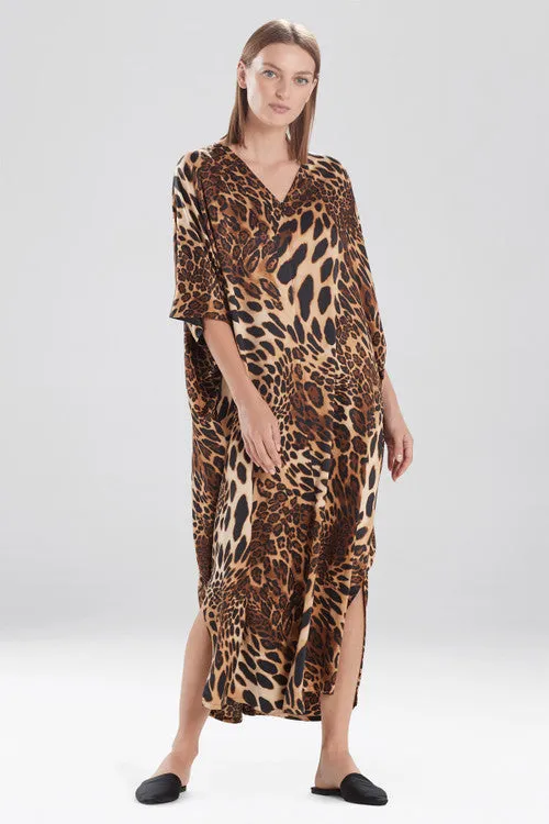 Luxe Leopard Zip Caftan sold by Natori