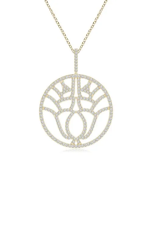Kamon 14k Open Diamond Pendant Necklace sold by Natori product image thumbnail 2