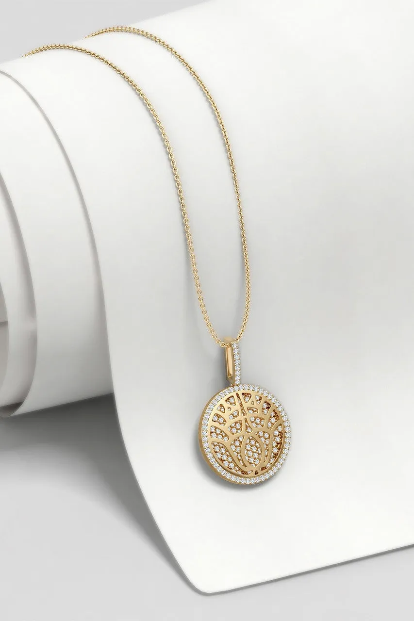 Kamon 14k Overlapping Diamond Pendant Necklace sold by Natori
