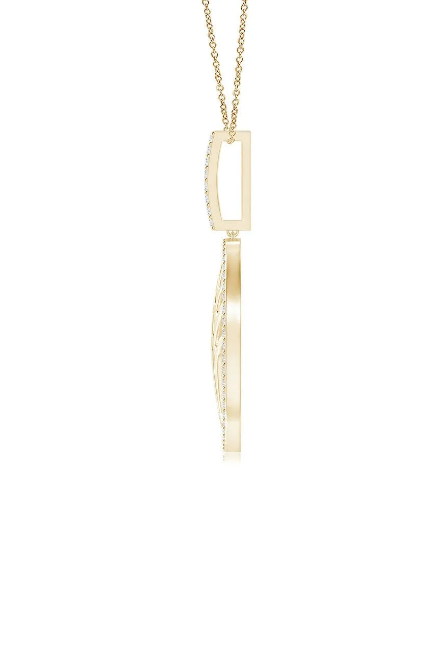 Kamon 14k Overlapping Diamond Pendant Necklace sold by Natori product image thumbnail 3