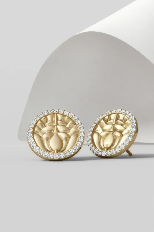 Kamon 14k Diamond Stud Earrings sold by Natori