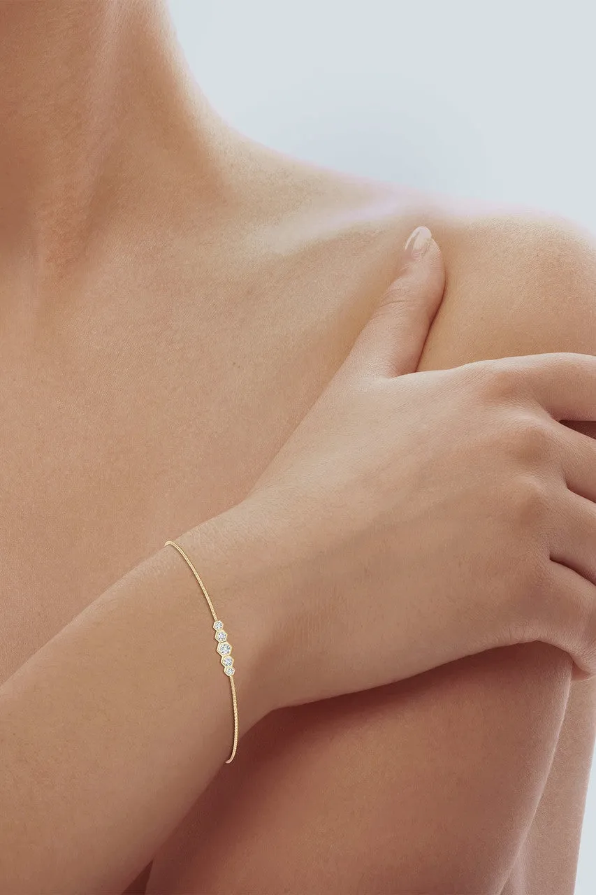 Indochine 14k Tapering Hexagon Diamond Bar Bracelet sold by Natori product image thumbnail 4