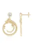 Dragon 14k Yellow Gold Ear Danglers With Diamond sold by Natori