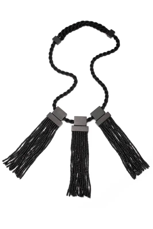 Horn Fringe Necklace sold by Natori
