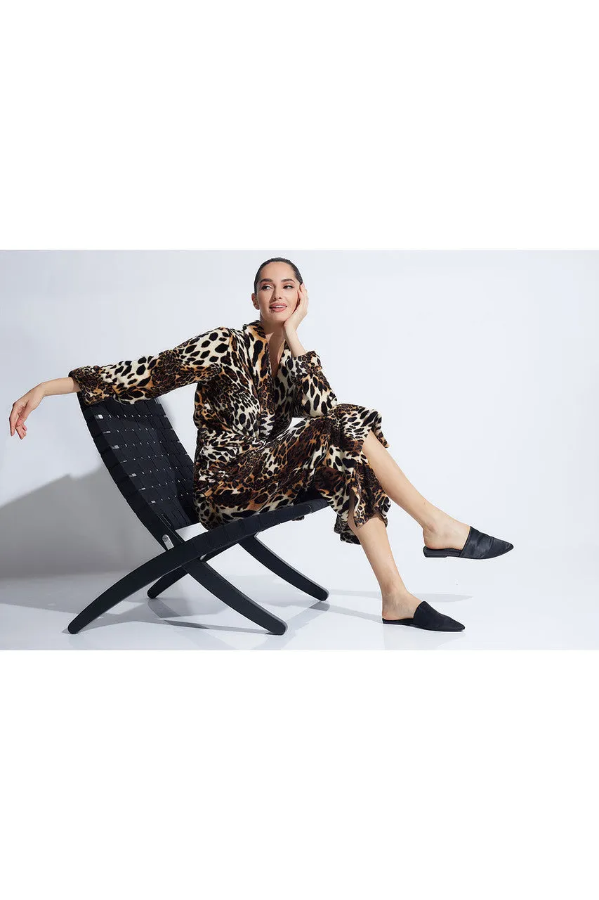 Plush Leopard Robe sold by Natori product image thumbnail 4