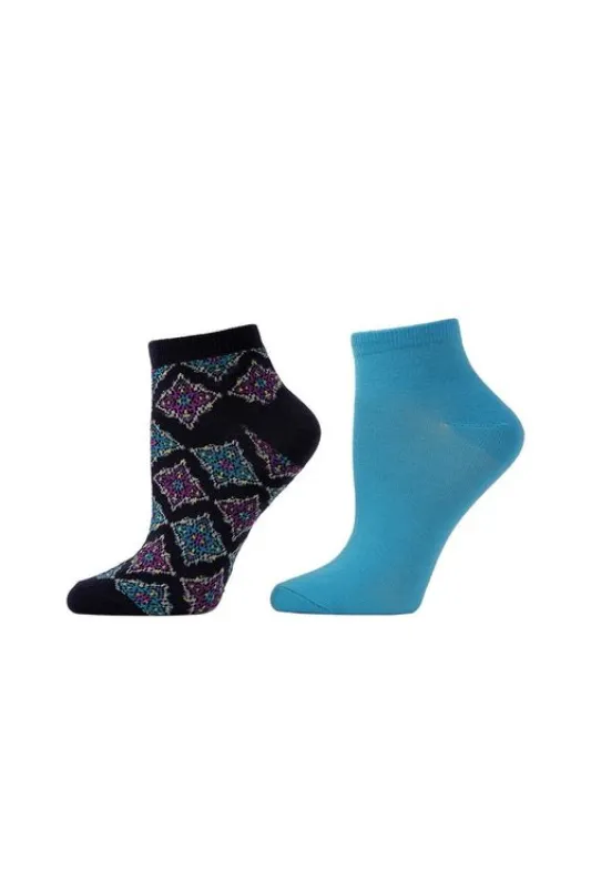 Diamond Socks - 2 Pair Pack sold by Natori