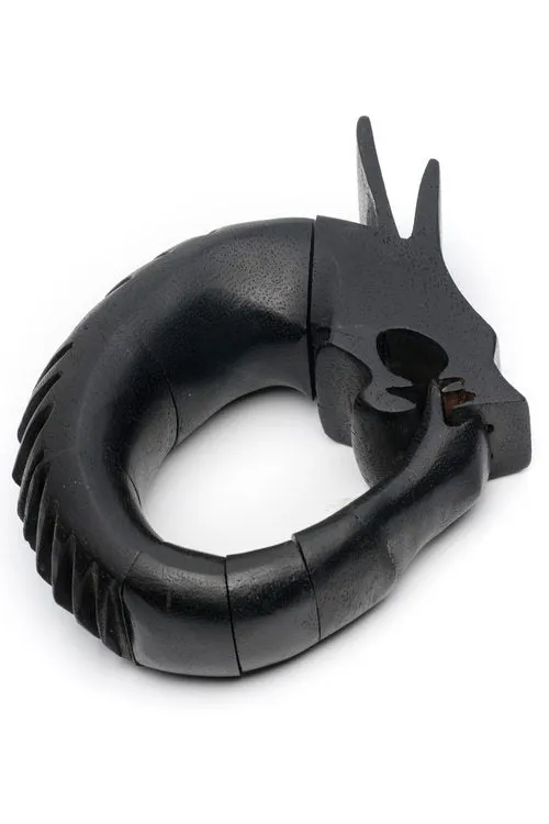 Acacia Wood Spiked Dragon Bracelet sold by Natori