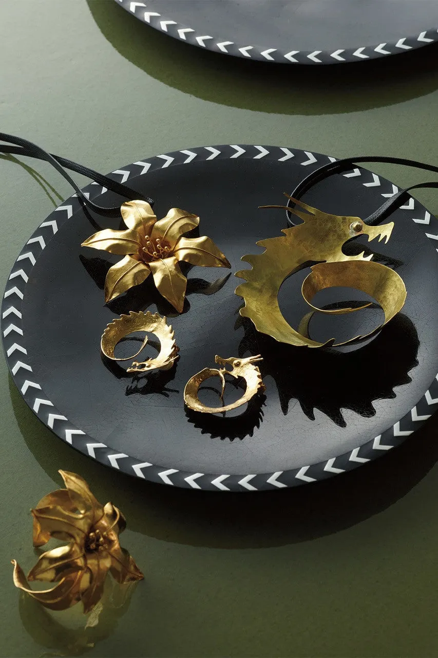 Hammered Brass Swirl Dragon Necklace sold by Natori product image thumbnail 3