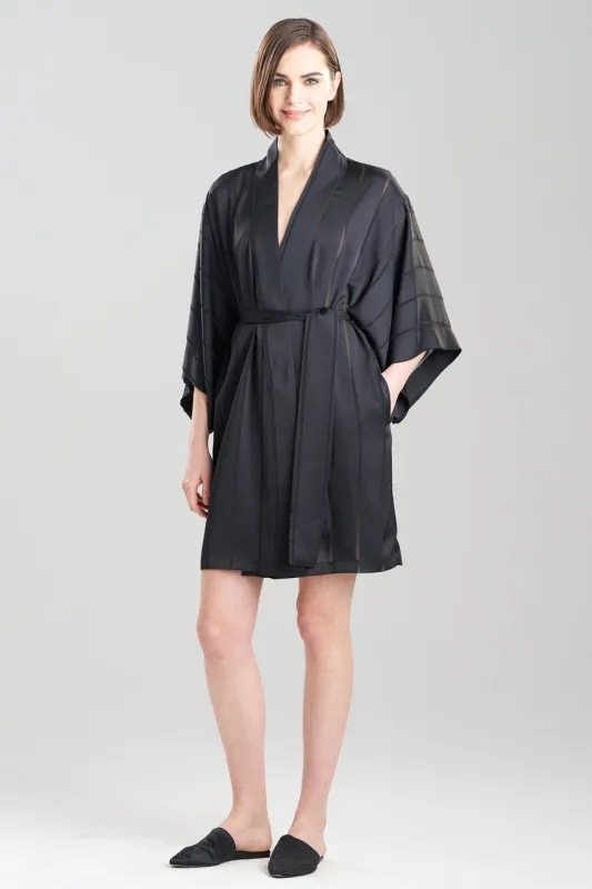 Sheer Stripe Jacquard Wrap sold by Natori