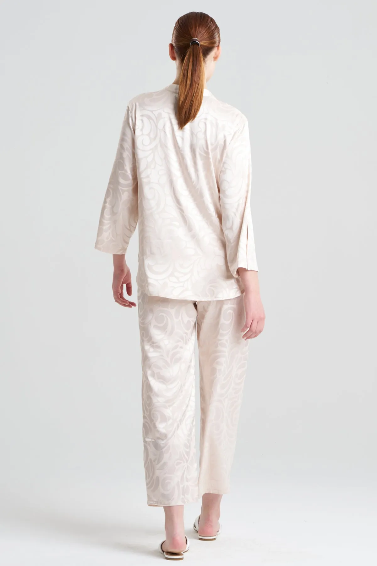 Scroll Satin Jacquard Long Sleeve PJ sold by Natori product image thumbnail 2