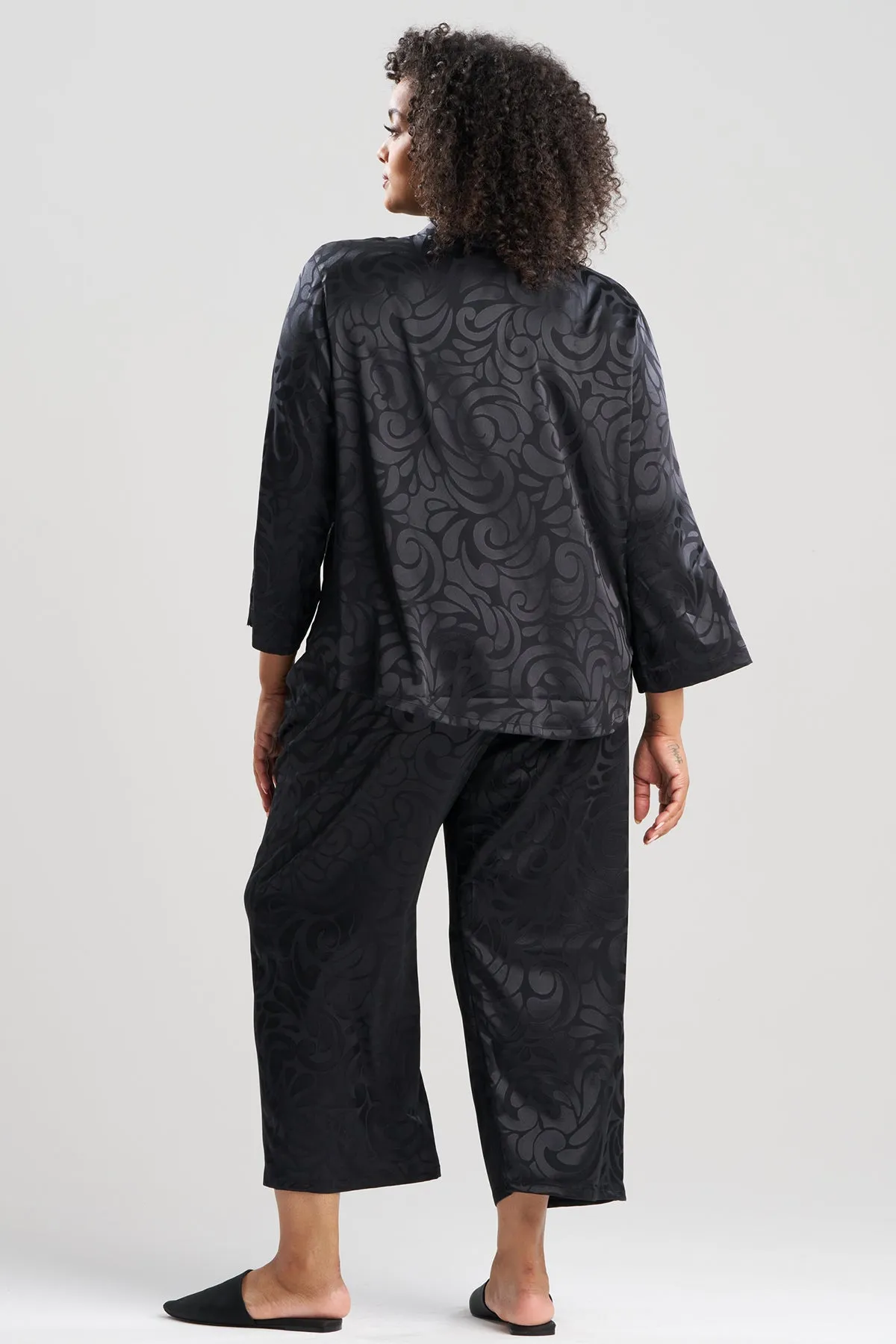 Scroll Satin Jacquard Long Sleeve PJ sold by Natori product image thumbnail 5
