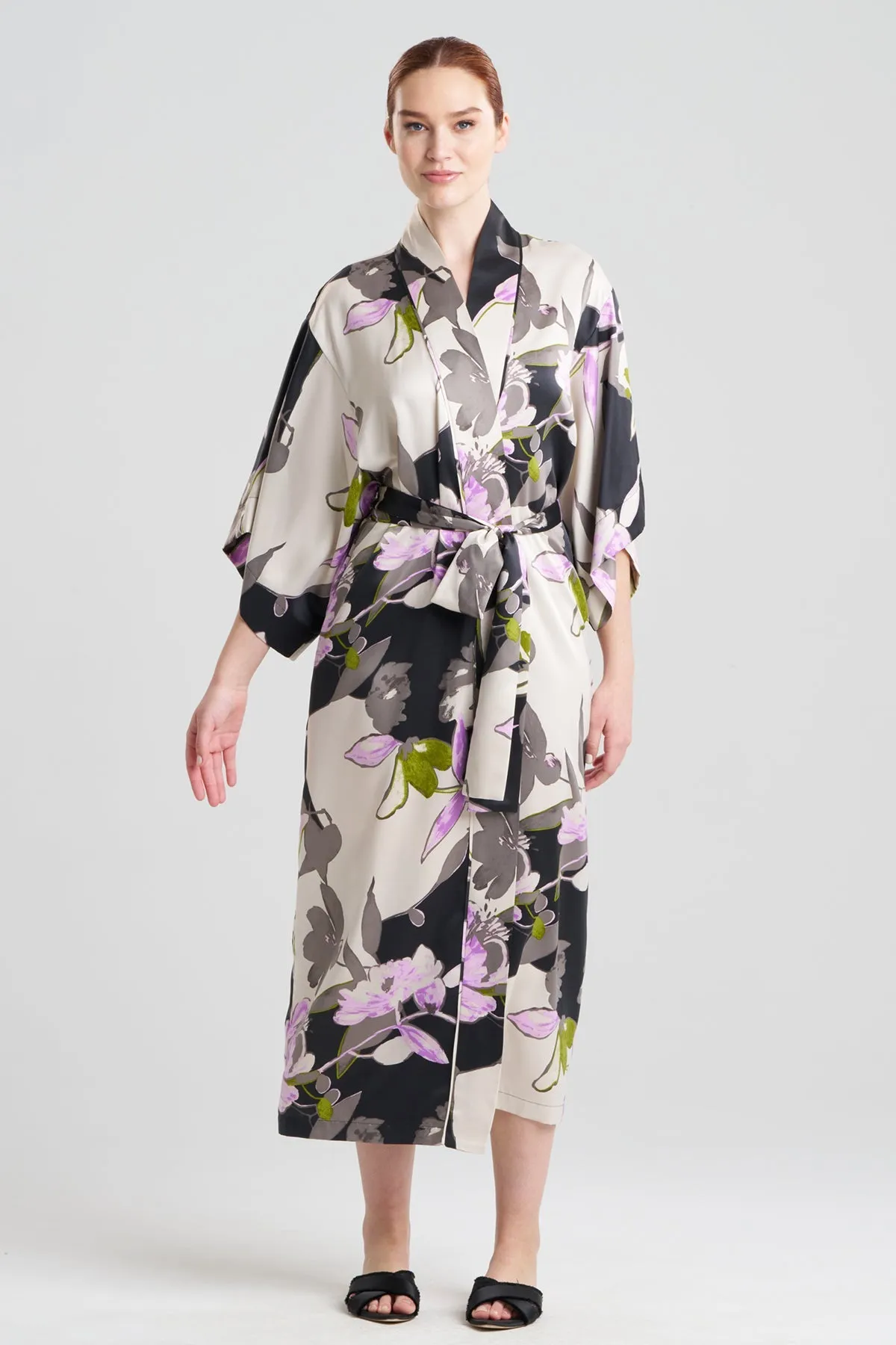Tsubaki Satin Robe sold by Natori