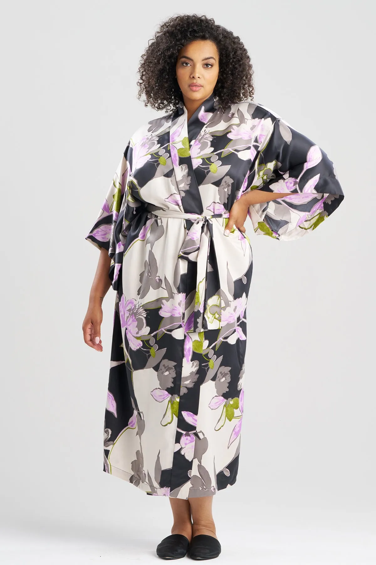 Tsubaki Satin Robe sold by Natori product image thumbnail 5