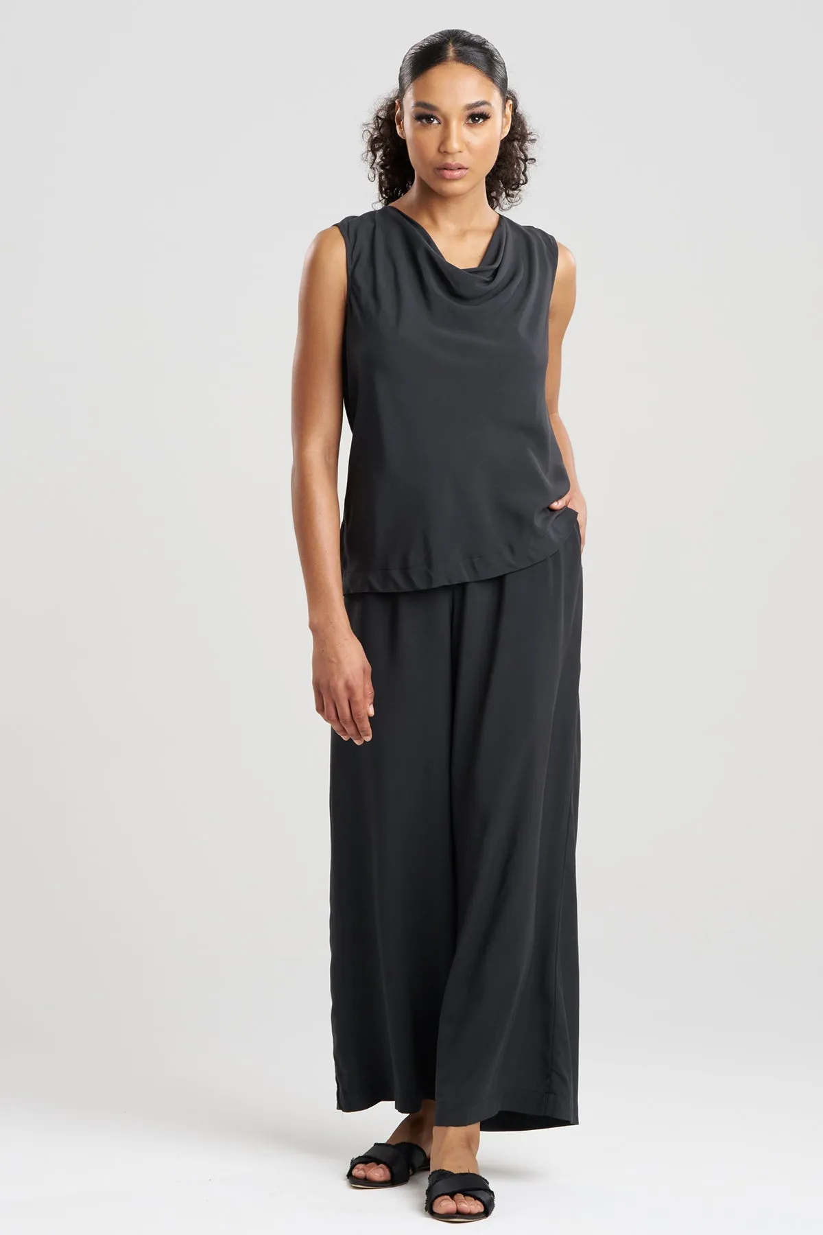 Sleek Silk Modal Cowl Top PJ sold by Natori