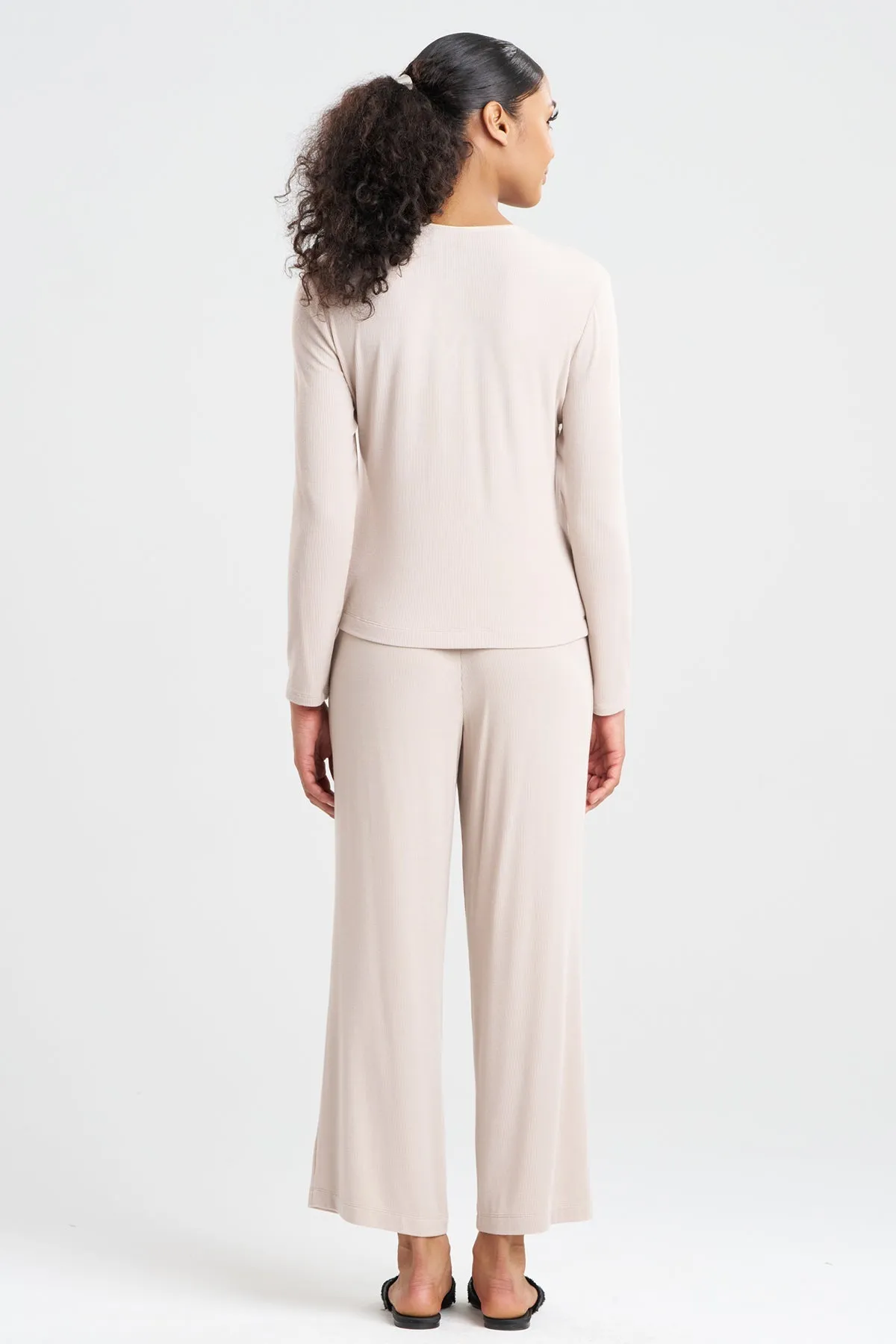 Rib Essentials V-Neck Long Sleeve PJ sold by Natori product image thumbnail 3