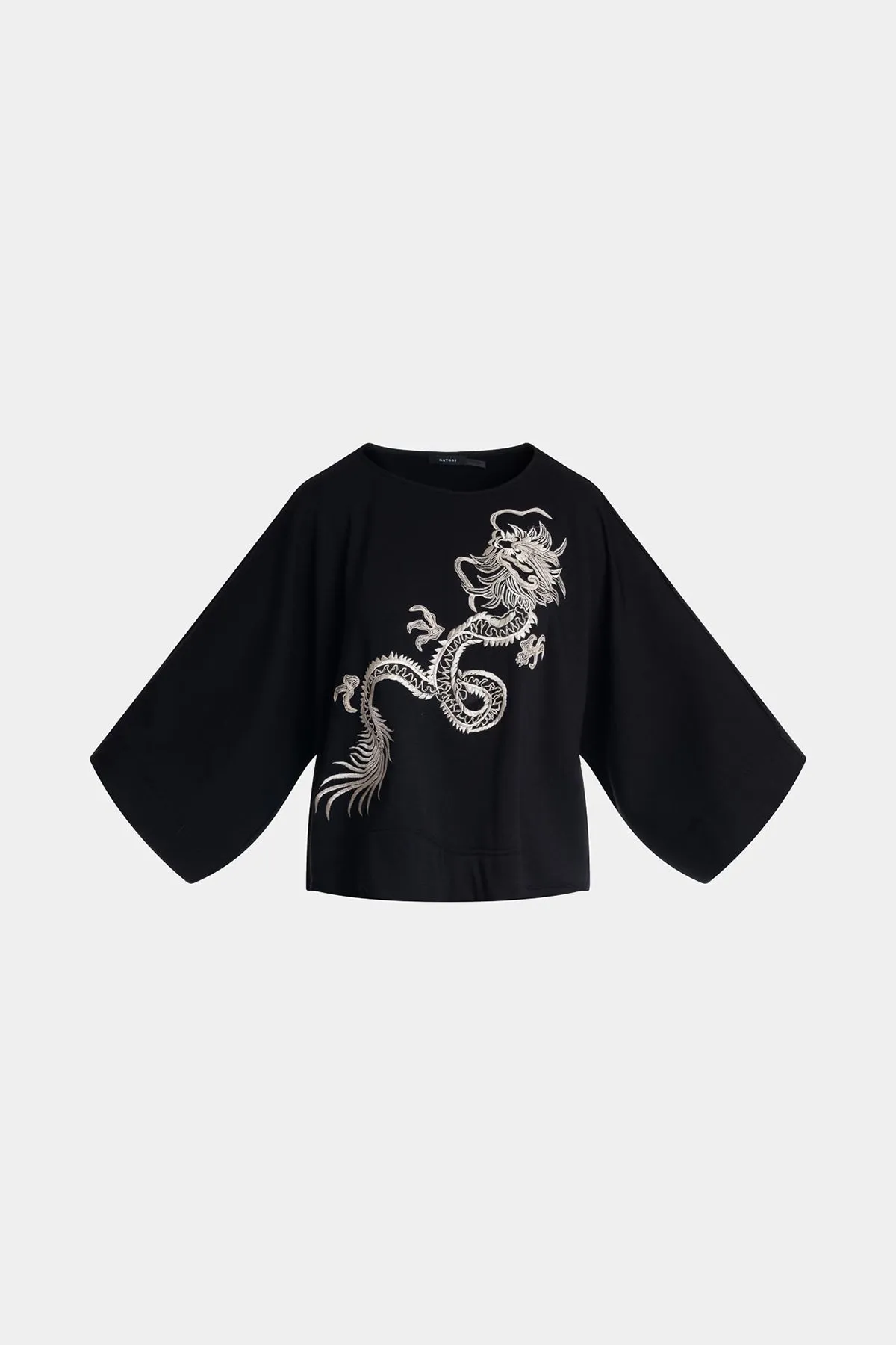 Cocoon Brushed French Terry Dragon Embroidered Kimono Top sold by Natori product image thumbnail 3