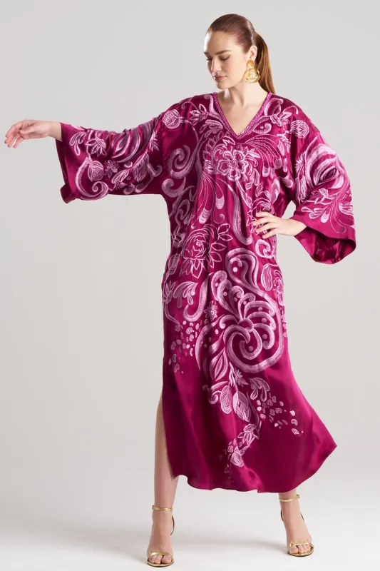 Couture Nouveau Embellished Silk Caftan sold by Natori