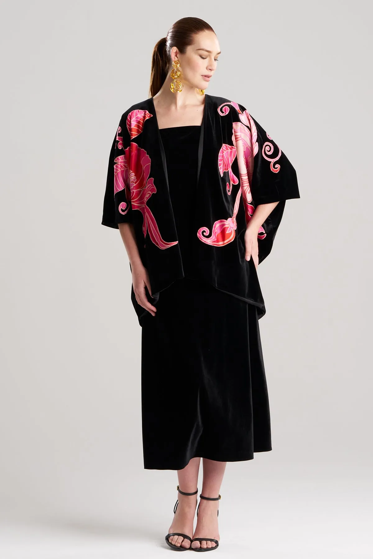 Natalie Velvet Appliqued Cocoon Cardigan sold by Natori product image thumbnail 2