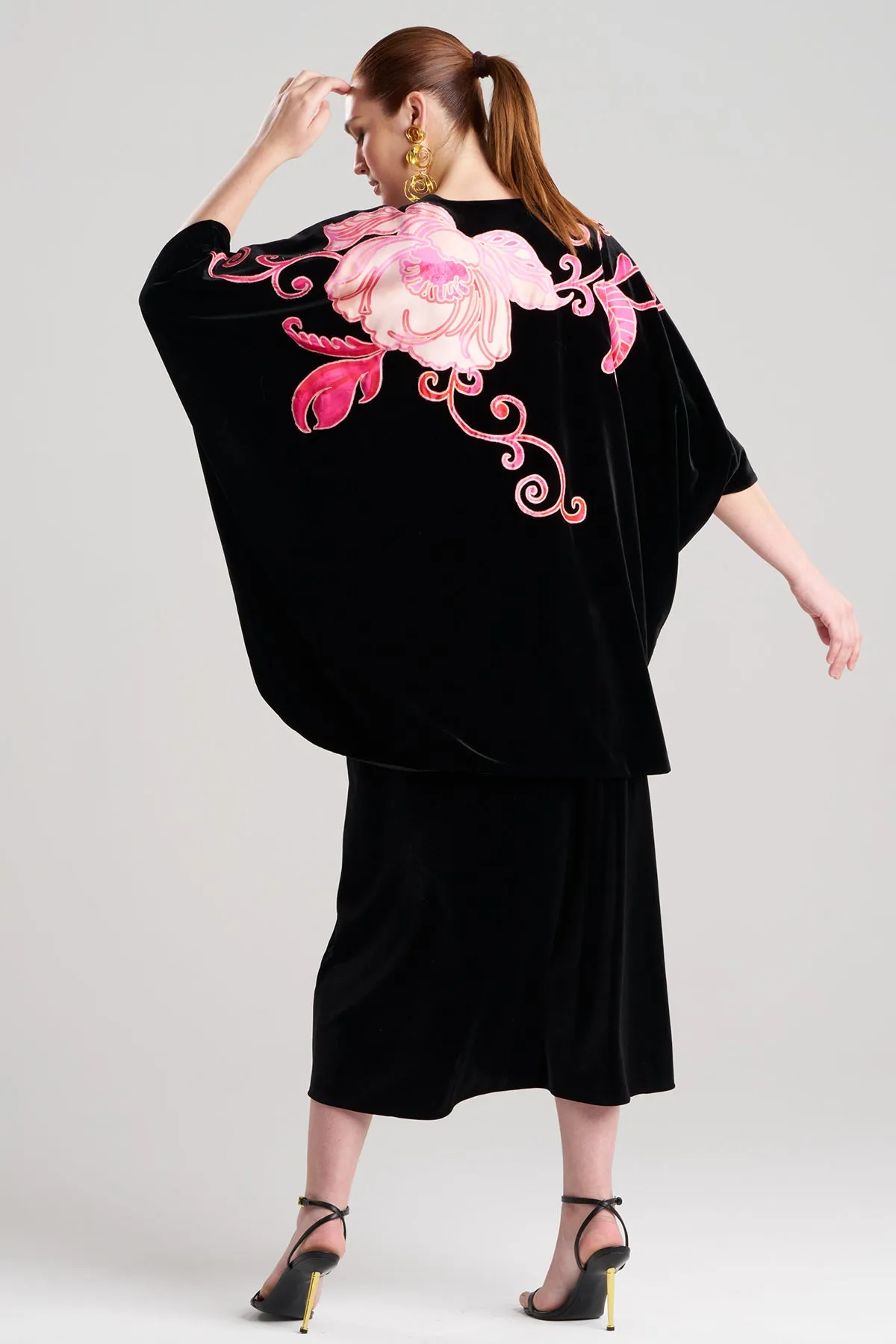 Natalie Velvet Appliqued Cocoon Cardigan sold by Natori product image thumbnail 3