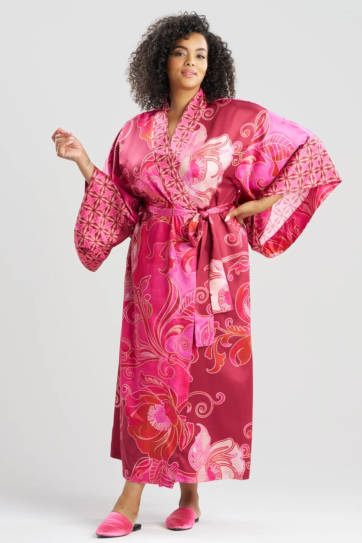 Deco Printed Charmeuse Kimono Robe sold by Natori product image thumbnail 4