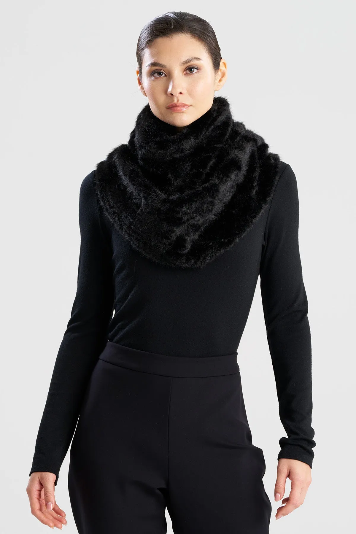 Astrakhan Faux Fur Snood sold by Natori
