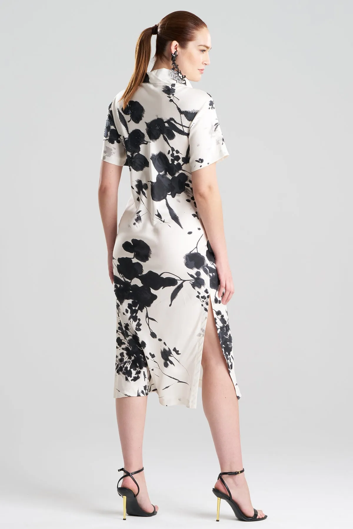 Nara Silk Twill Beaded Column Dress sold by Natori product image thumbnail 3