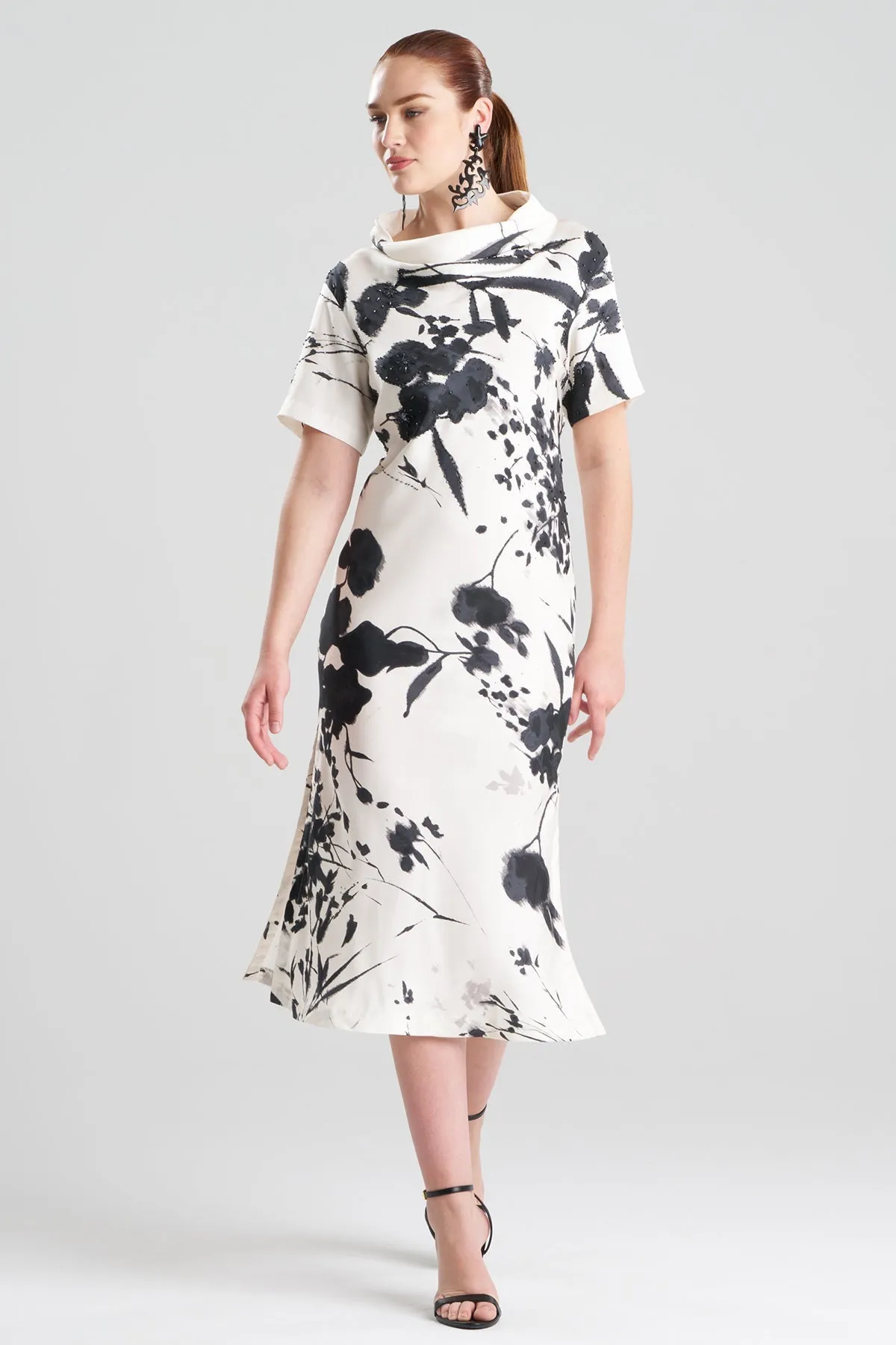 Nara Silk Twill Beaded Column Dress sold by Natori product image thumbnail 2