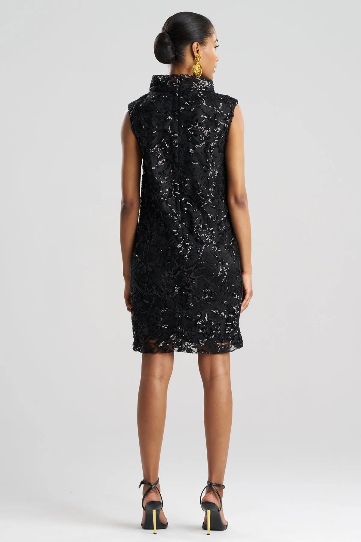 Floral Sequin Lace Shift Dress sold by Natori product image thumbnail 3