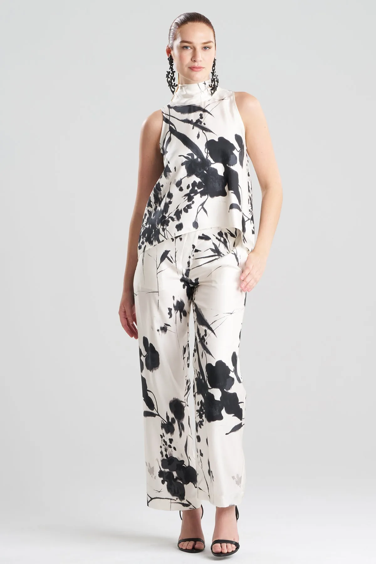 Nara Silk Twill Halter Scarf Top sold by Natori